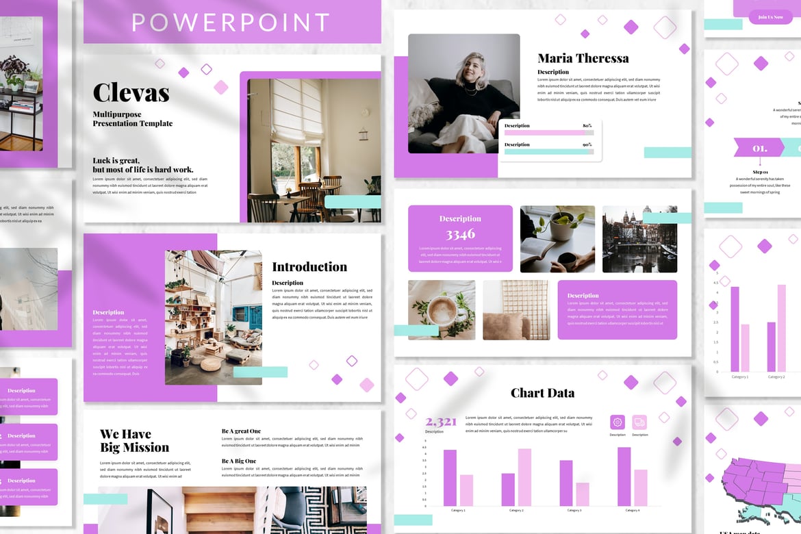 Template Powerpoint Bisnis Clevas yang Elegan dan Profesional