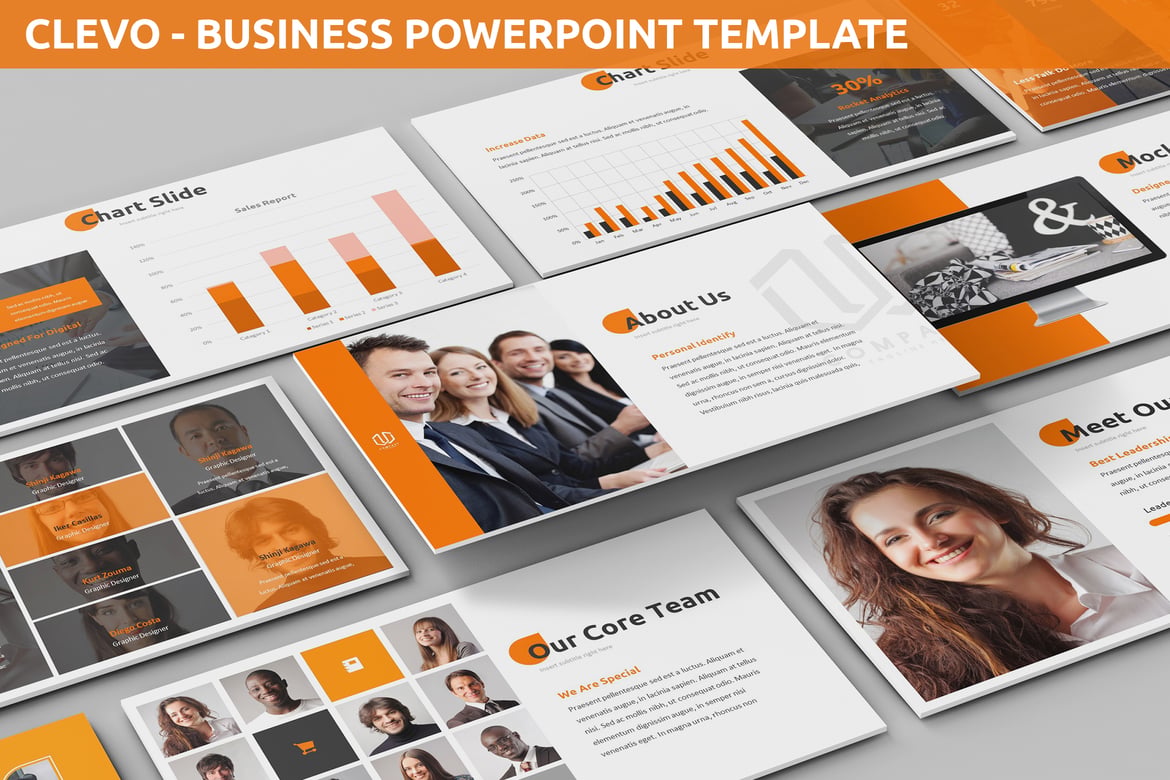 Template Powerpoint Bisnis Clevo - Presentasi Modern dan Profesional