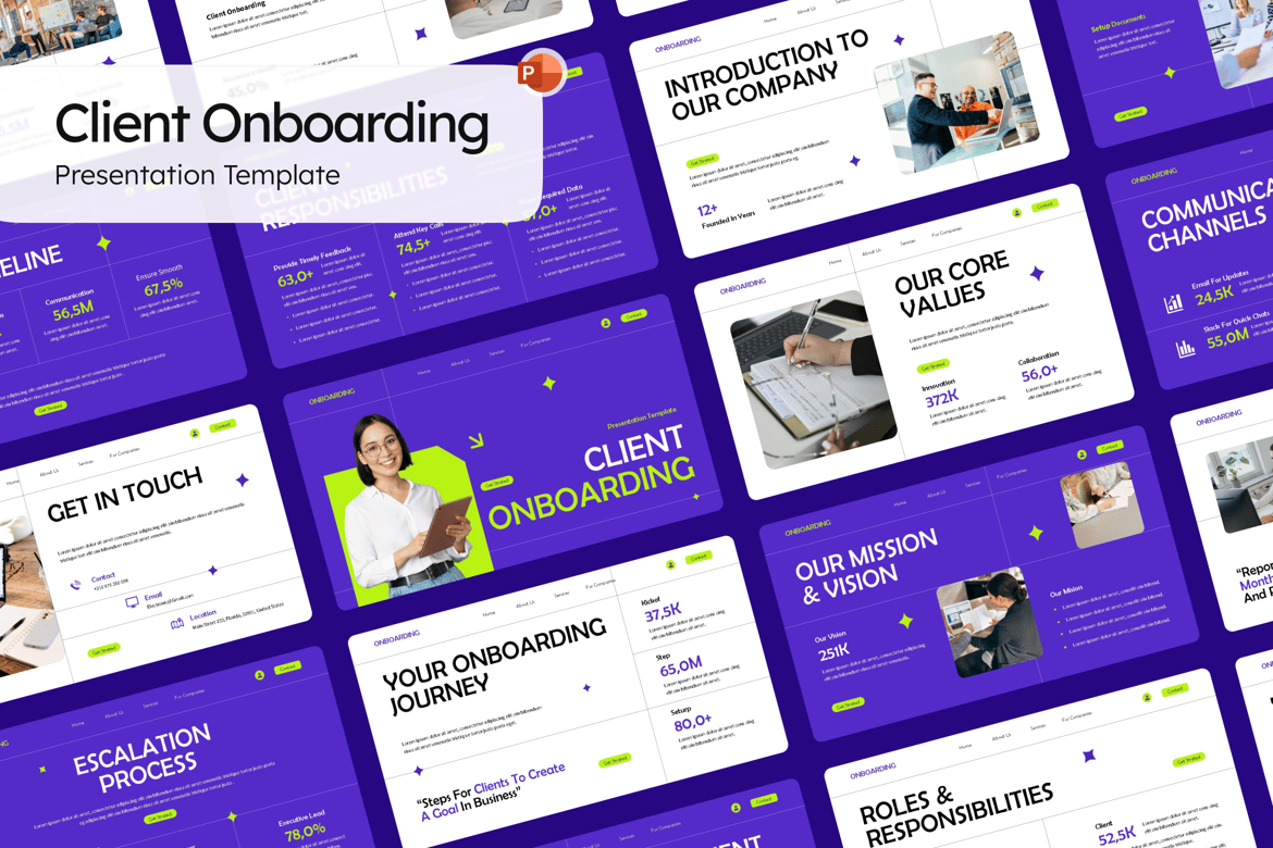 Template Presentasi PowerPoint untuk Onboarding Klien yang Profesional