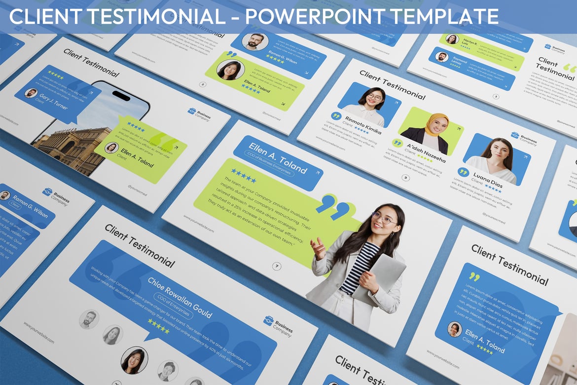 Template PowerPoint Testimonial Klien yang Menarik dan Profesional