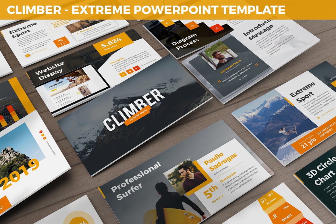 Climber - Template Powerpoint Ekstrem untuk Presentasi Menarik