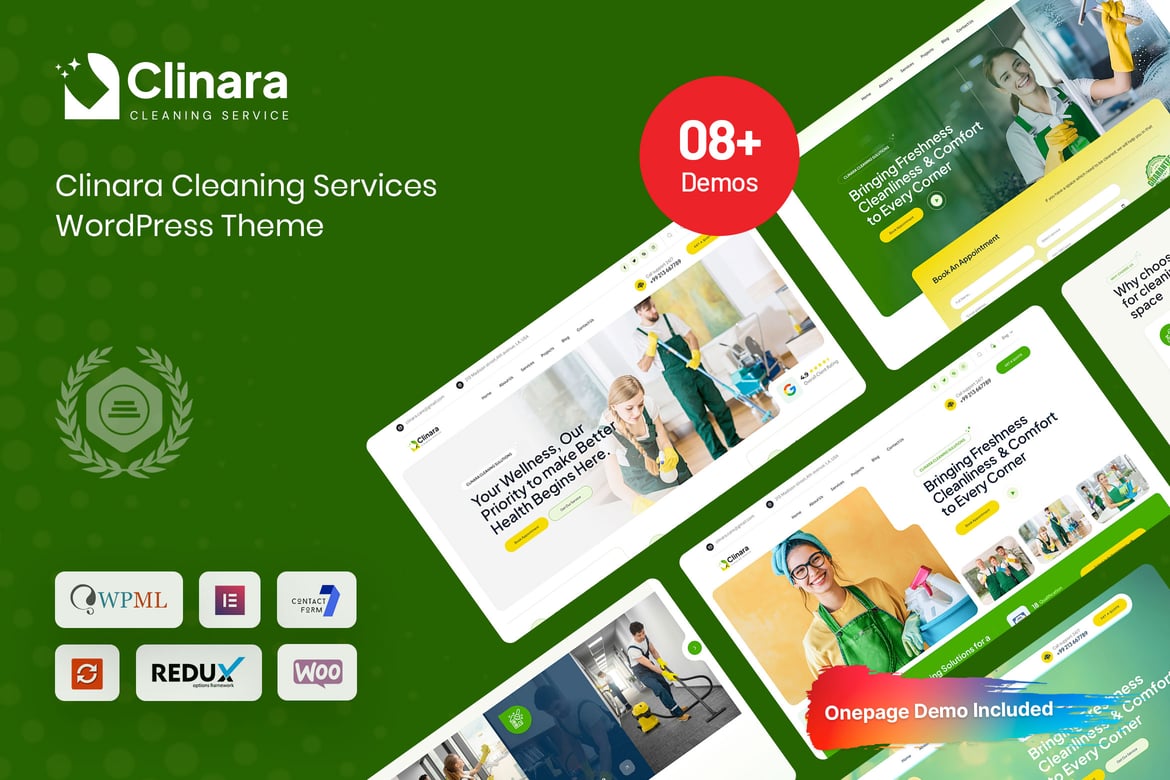 Tema WordPress Clinara - Solusi Cerdas untuk Layanan Kebersihan Anda