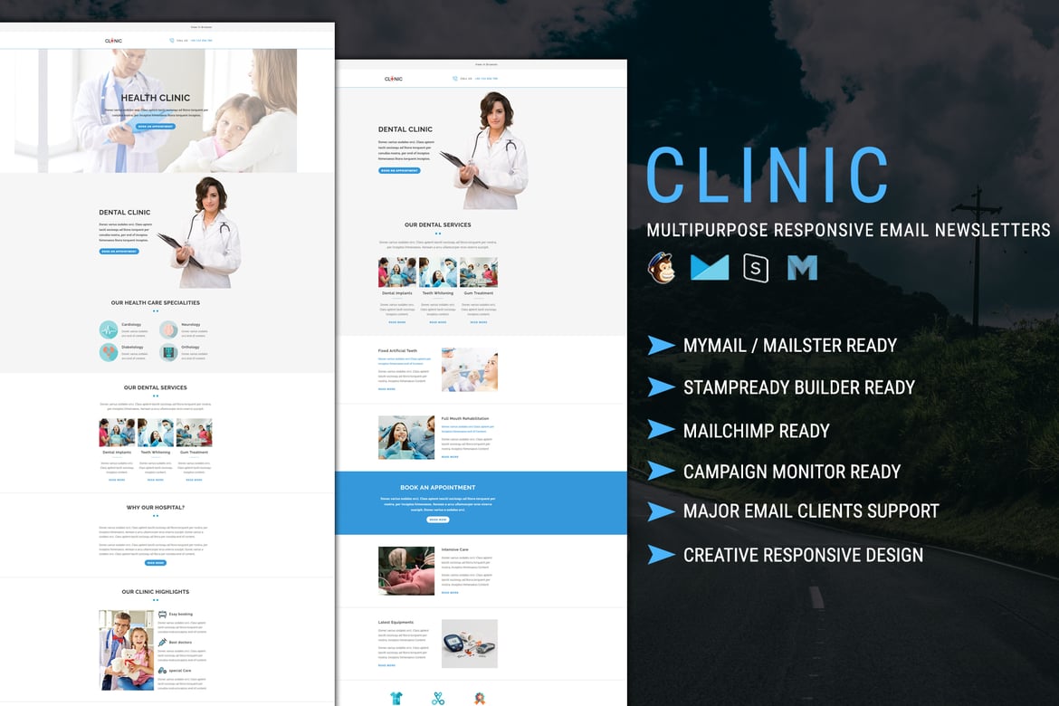 Template Email Responsif Serbaguna untuk Klinik dan Layanan Kesehatan