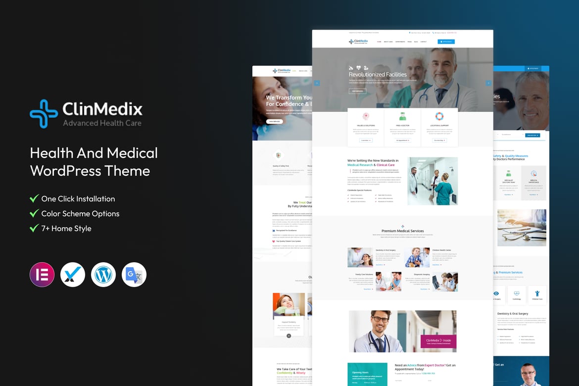 Tema WordPress Kesehatan dan Medis - Clinmedix yang Profesional
