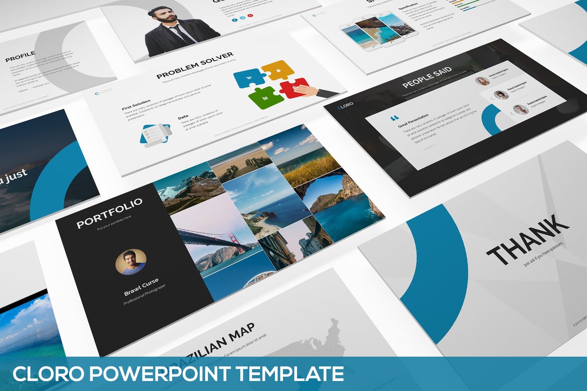 Template Powerpoint Cloro: Solusi Modern untuk Presentasi Anda