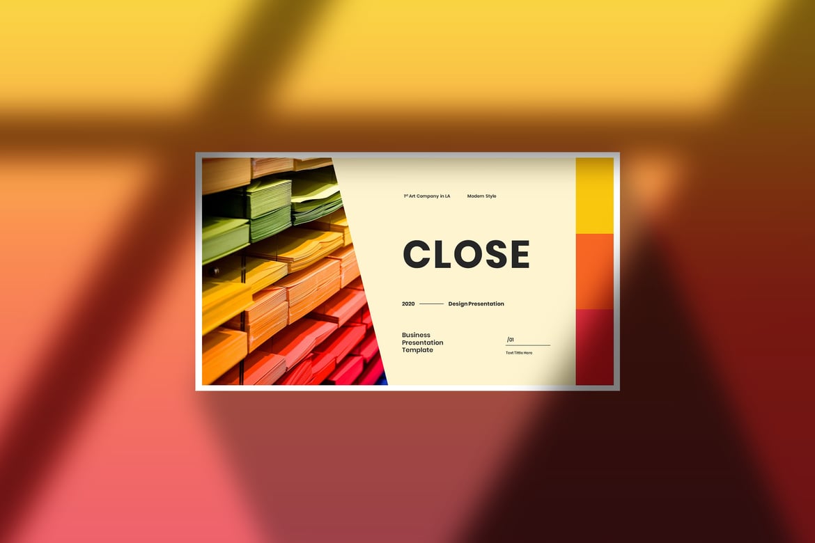 Template Presentasi Bisnis Close - PowerPoint yang Menarik
