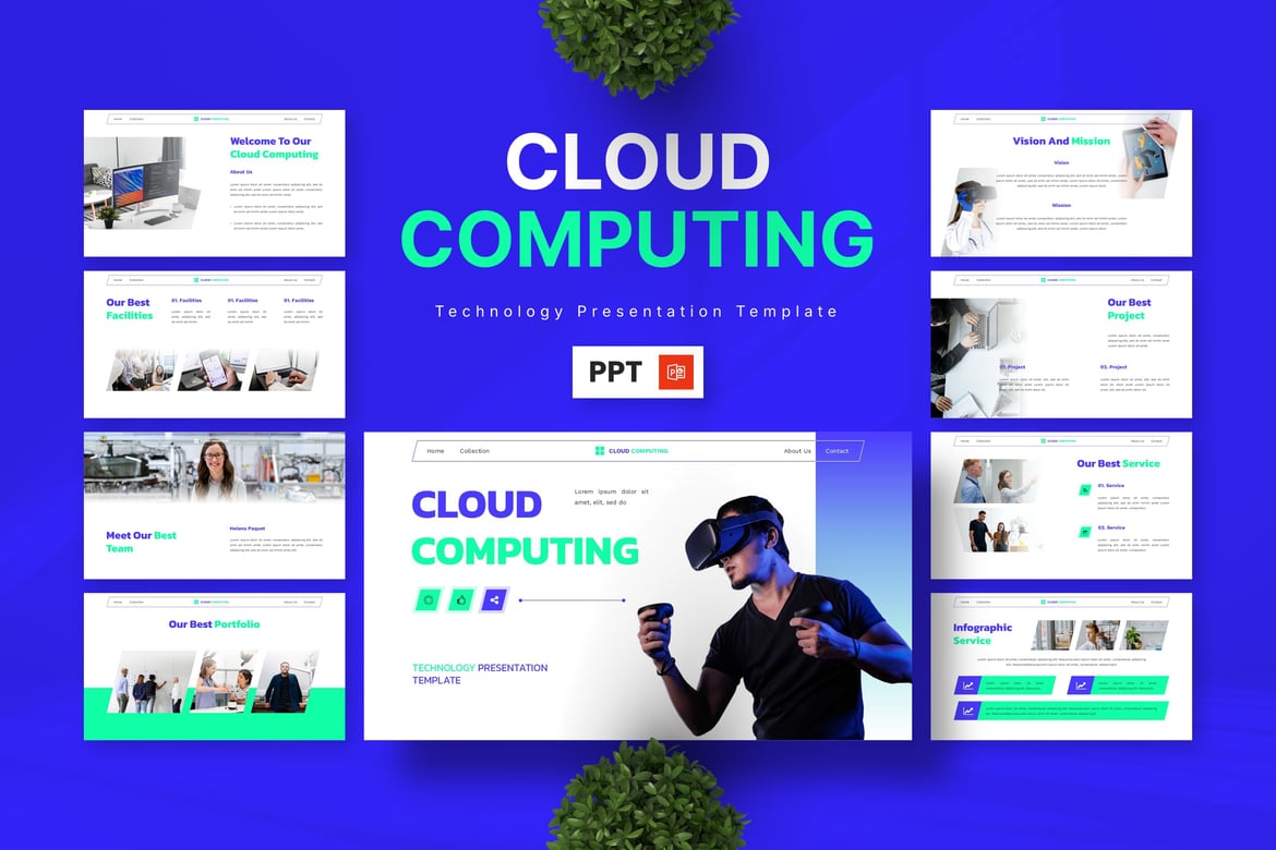 Template Powerpoint Cloud Computing yang Menarik dan Profesional