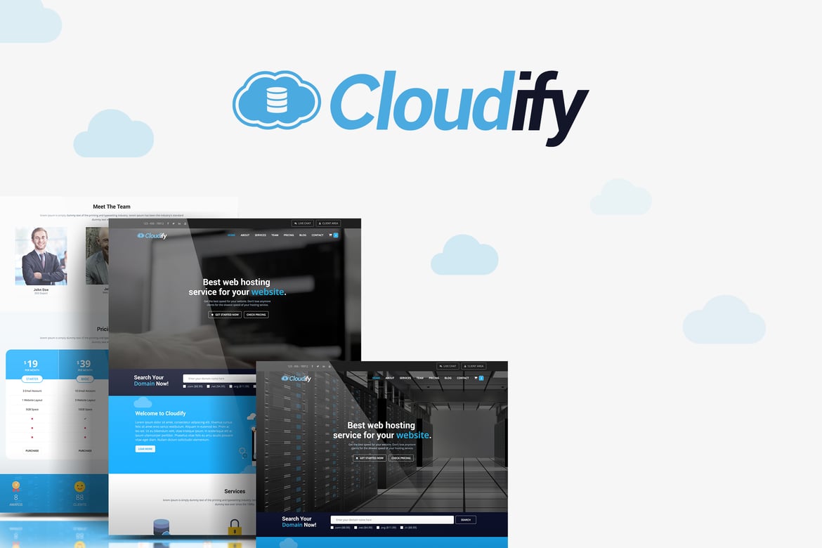Cloudify - Template Web Hosting Modern dan Responsif
