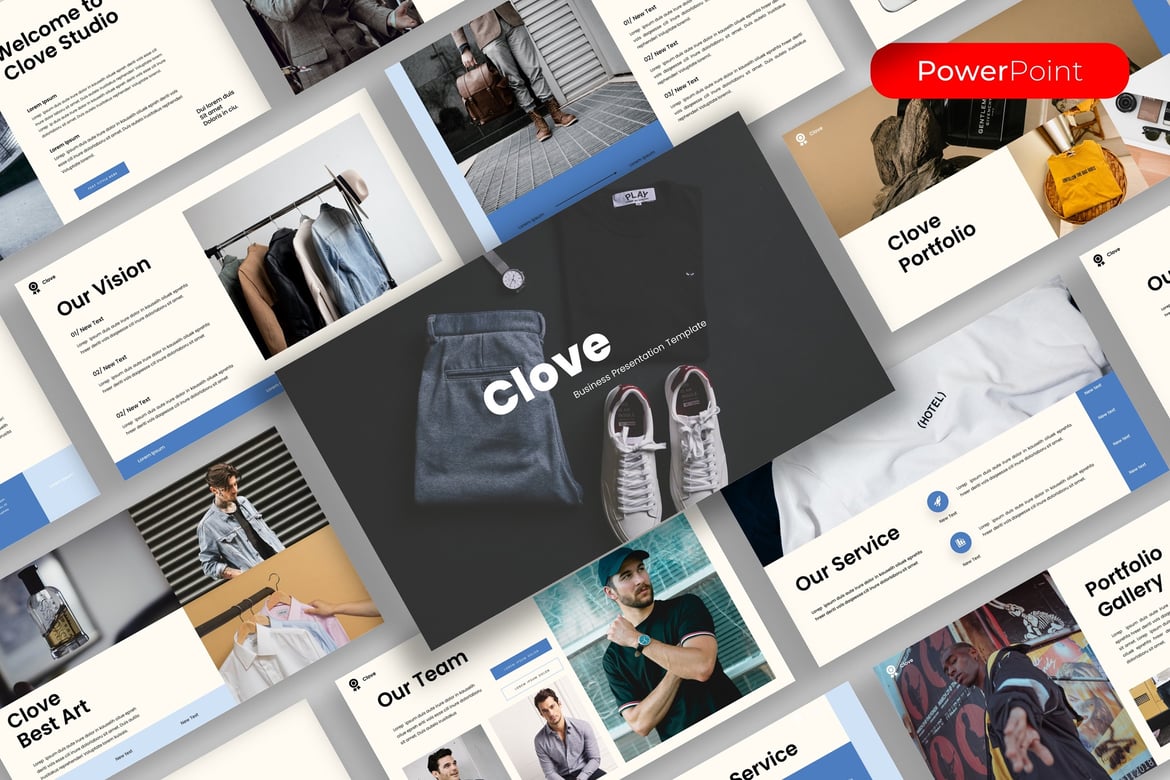 Template PowerPoint Bisnis Clove yang Menarik dan Profesional