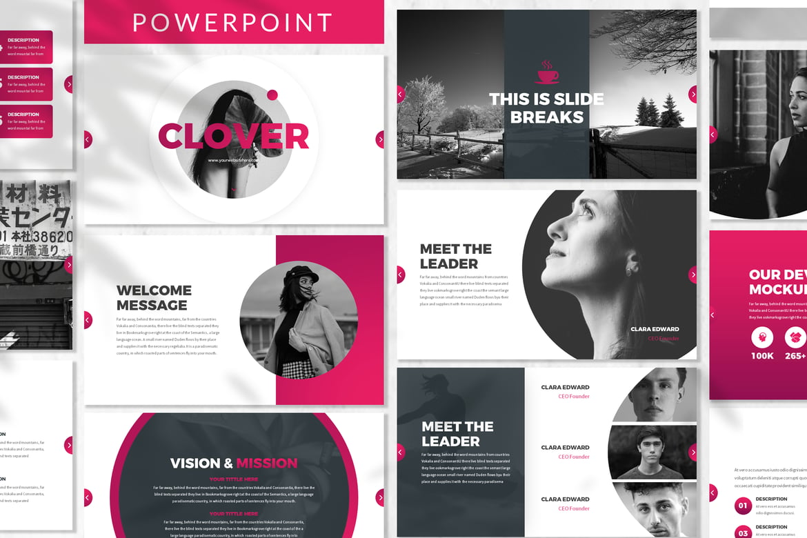 Clover - Template Presentasi Powerpoint Profesional