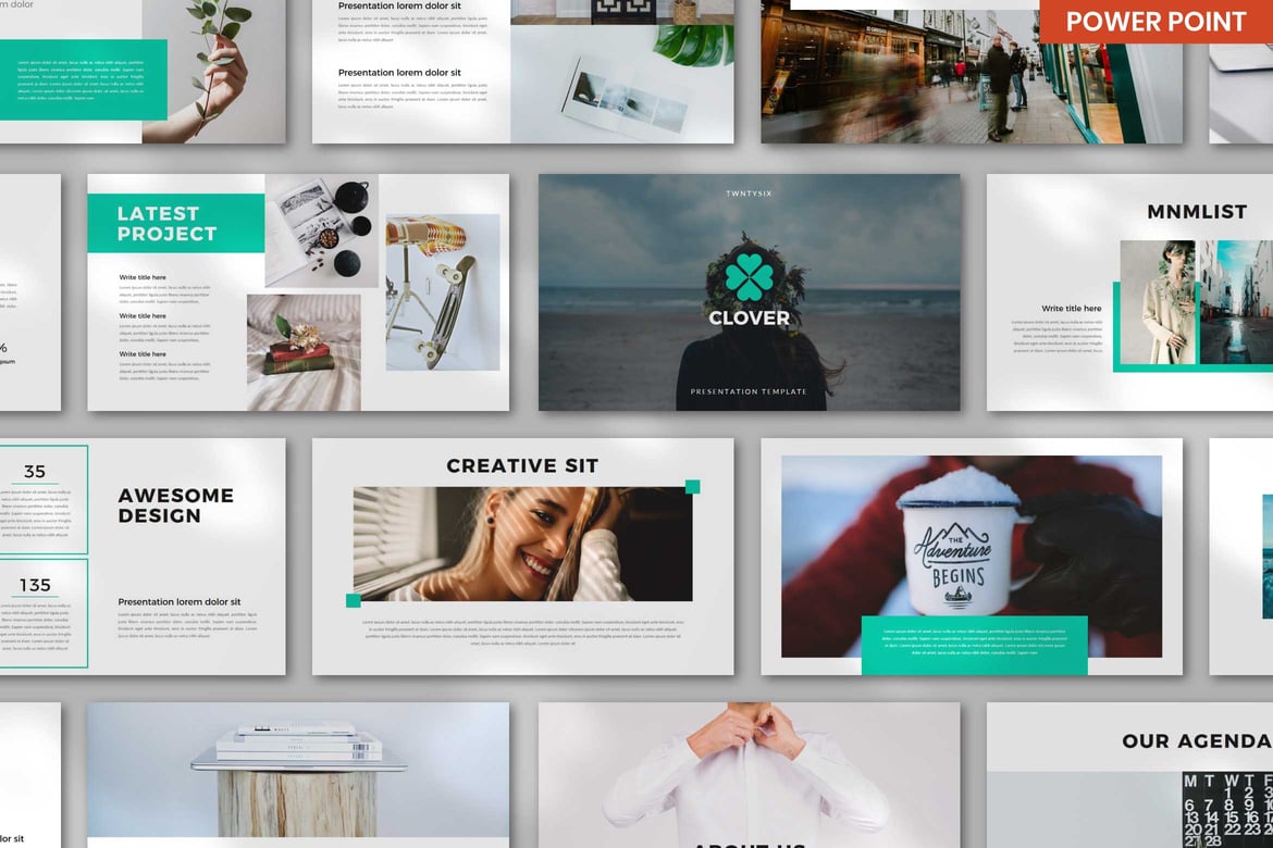 Template PowerPoint Clover: Elegan dan Profesional untuk Semua Kebutuhan Presentasi