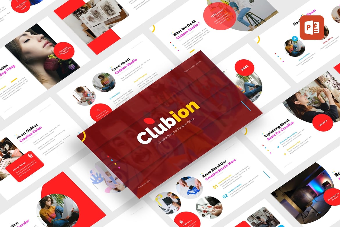 Template PowerPoint Clubion - Desain Kreatif untuk Presentasi Menarik