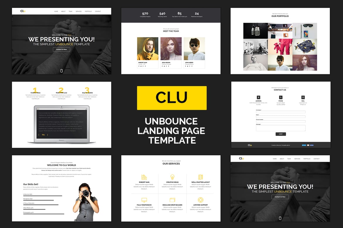 Clue - Template Website Landing Page Responsif yang Kreatif