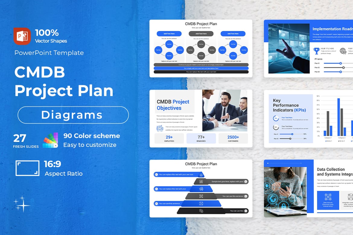 Template PowerPoint Rencana Proyek CMDB yang Menarik