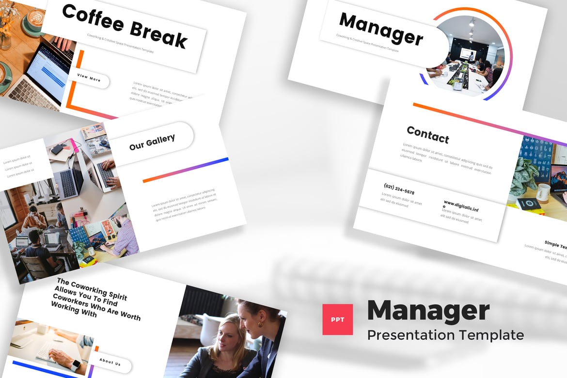 Template Presentasi PowerPoint untuk Ruang Kerja dan Kreatif yang Menarik