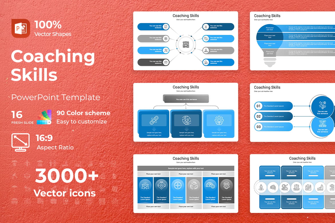 Template PowerPoint Keterampilan Coaching yang Menarik