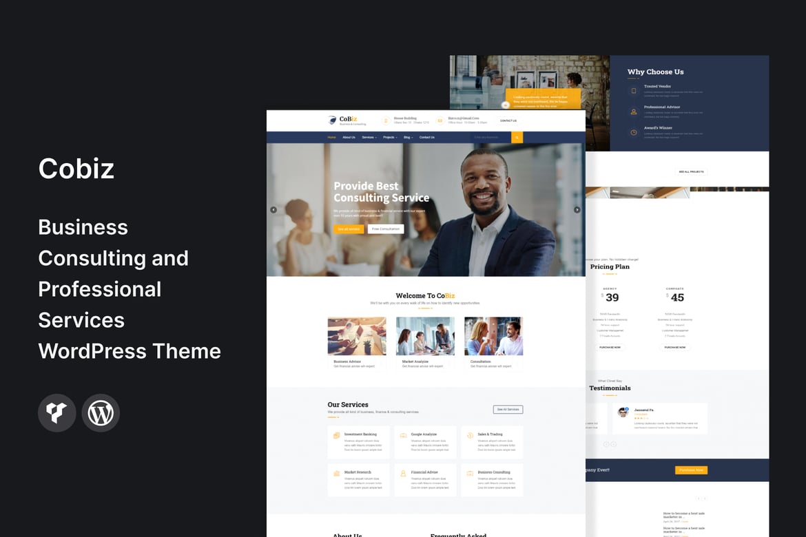 Cobiz - Tema WordPress Konsultasi Bisnis yang Profesional dan Modern