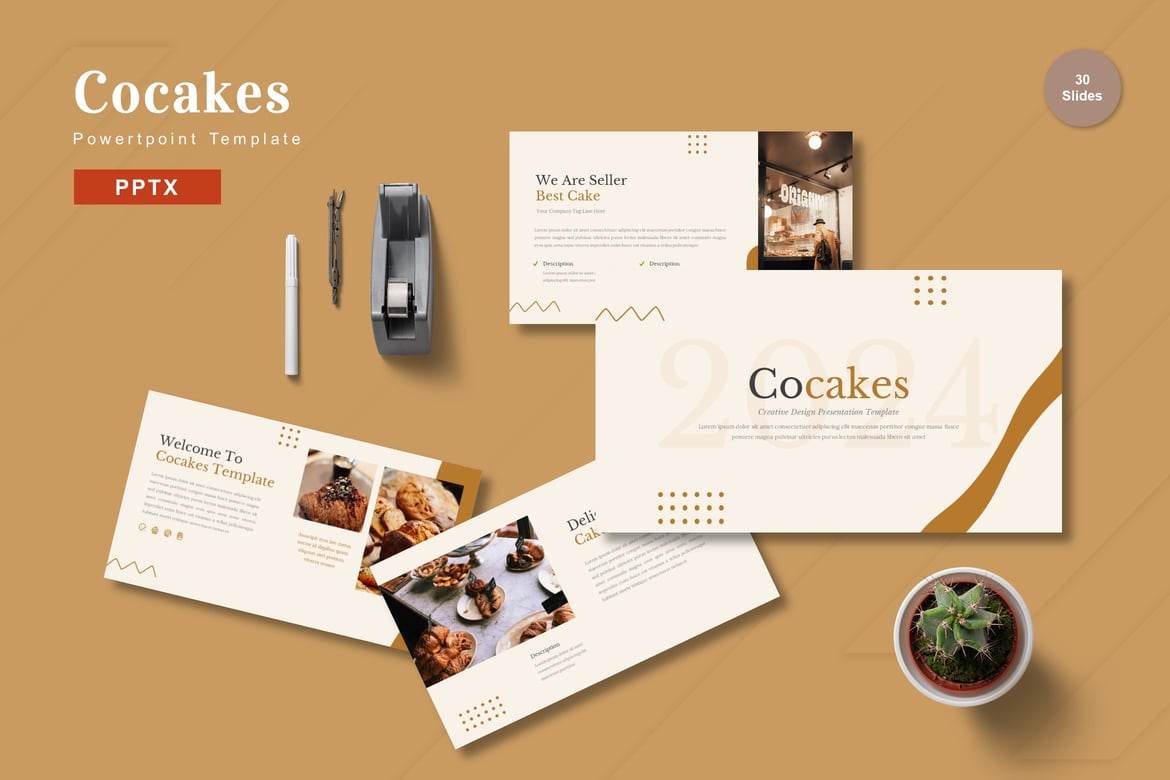 Cocakes - Template Presentasi PowerPoint Menawan