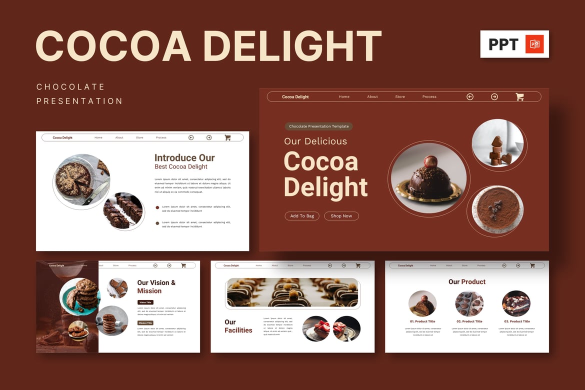 Cocoa Delight - Template Presentasi Cokelat yang Menggoda