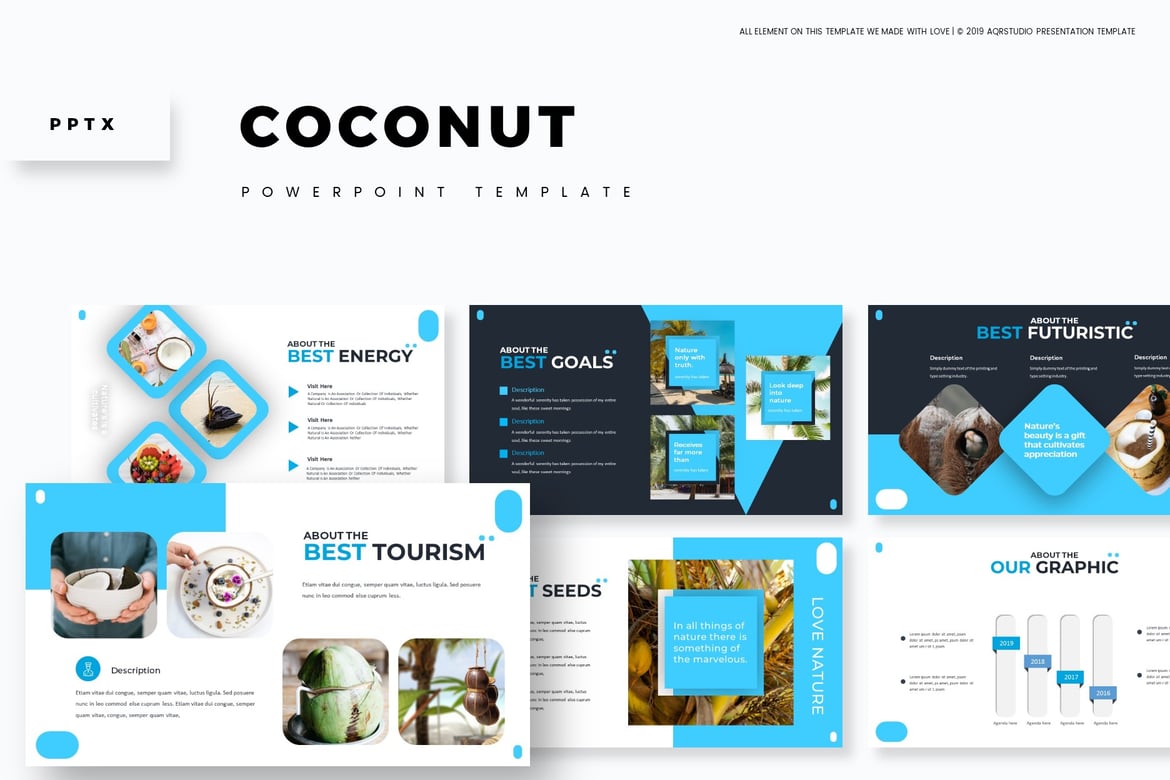 Template PowerPoint Coconut - Solusi Presentasi Menarik dan Profesional