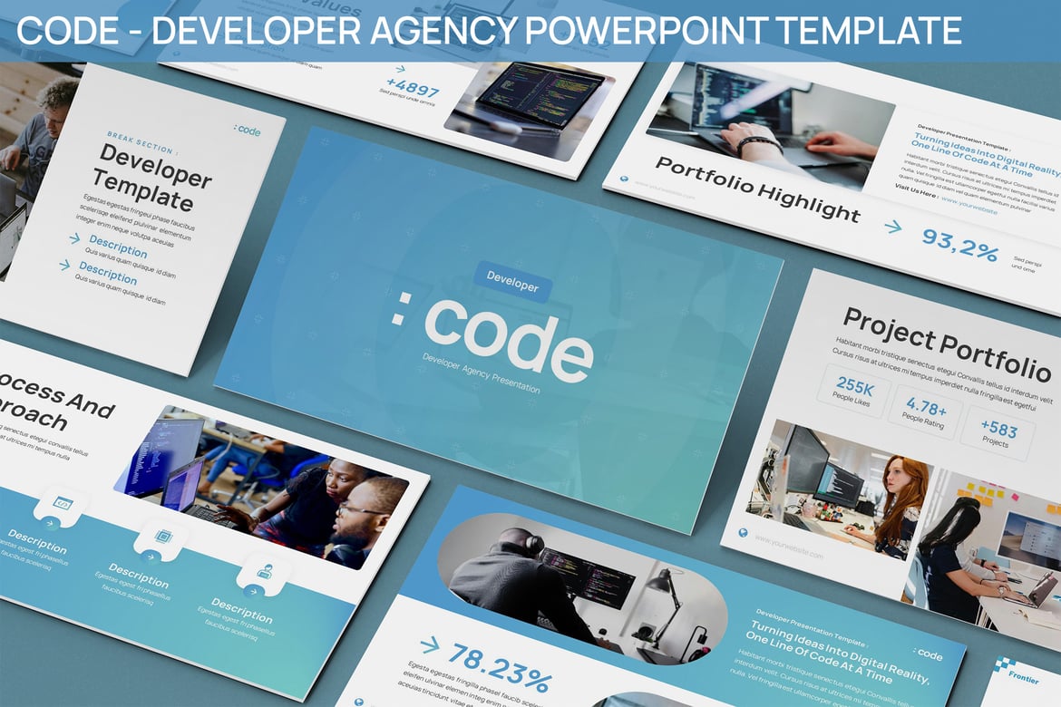 Template PowerPoint Profesional untuk Agensi Pengembang