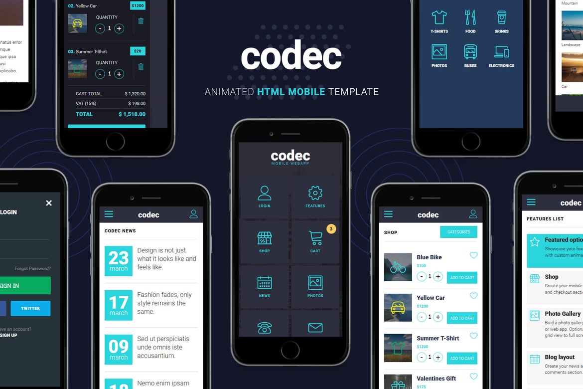 Codec - Template Website Mobile yang Menarik