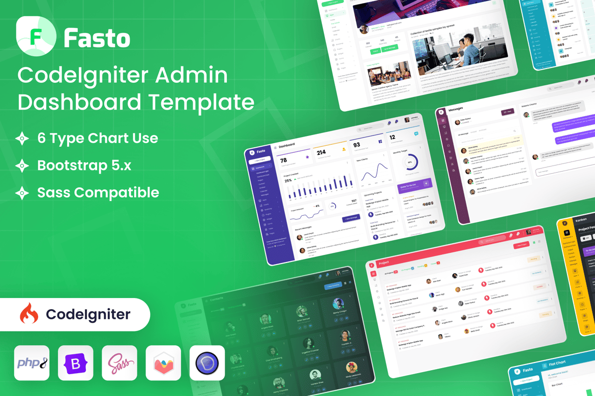 Template Dashboard Admin CodeIgniter Modern dengan Bootstrap 5