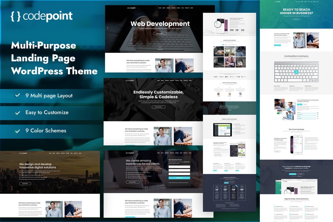 CodePoint - Tema WordPress Landing Page yang Menakjubkan