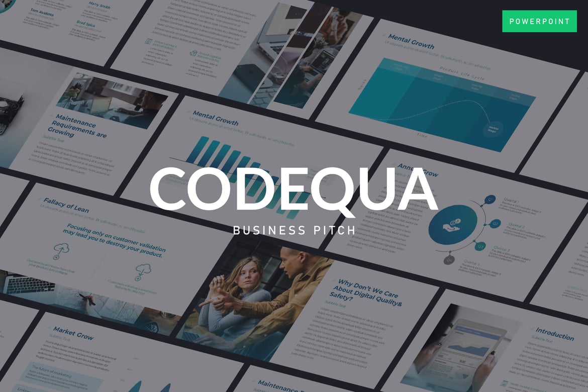 CODEQUA - Template Powerpoint untuk Presentasi Bisnis yang Menarik
