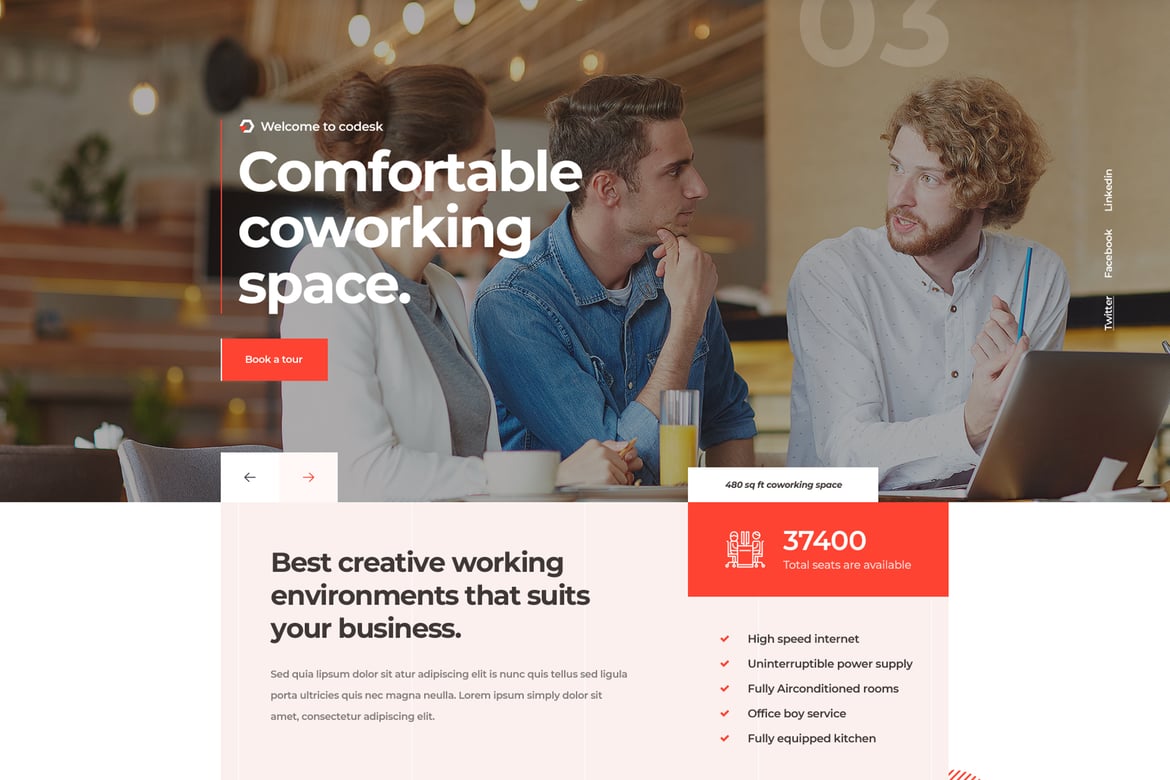 Codesk - Tema WordPress Kreatif untuk Ruang Kantor