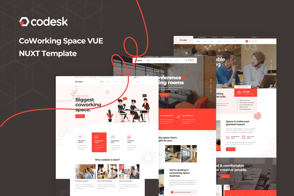 Template Website Codesk - Solusi Modern untuk Ruang Kerja Bersama