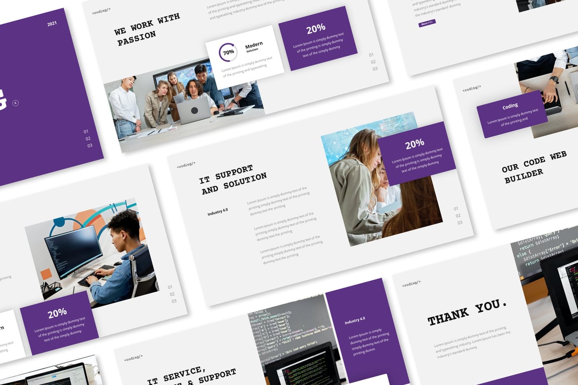 Template Presentasi PowerPoint untuk Coding yang Menarik
