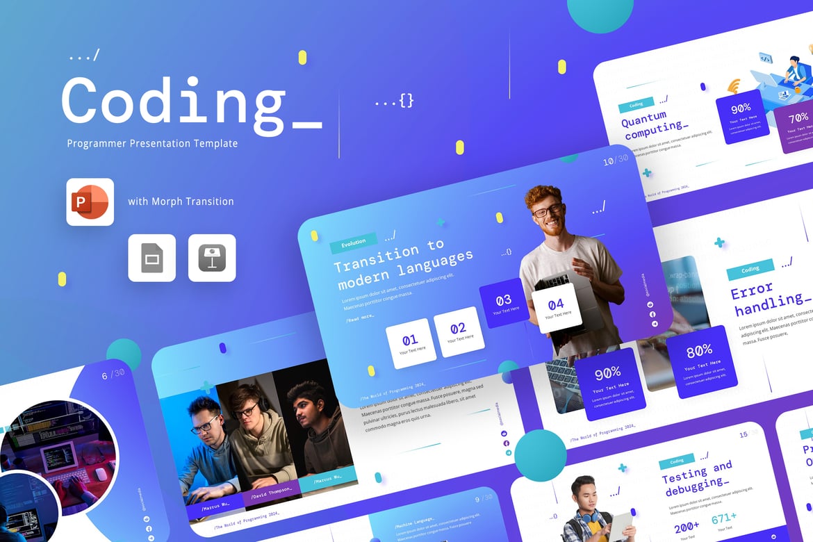 Template Powerpoint Pemrograman yang Kreatif dan Elegan