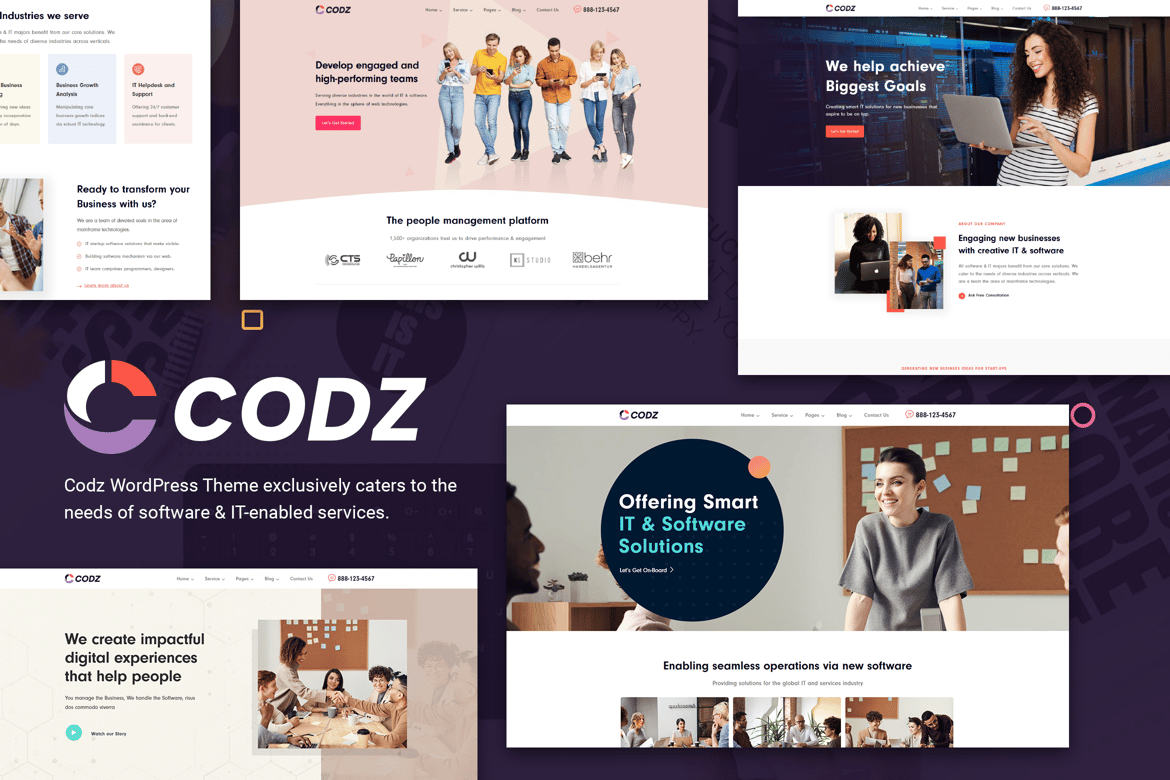 Codz - Tema WordPress untuk Layanan Software & IT