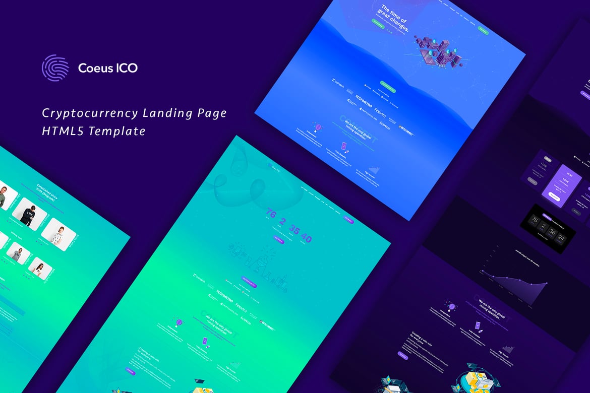 Template Website Coeus - Halaman Landing Cryptocurrency yang Modern dan Menarik