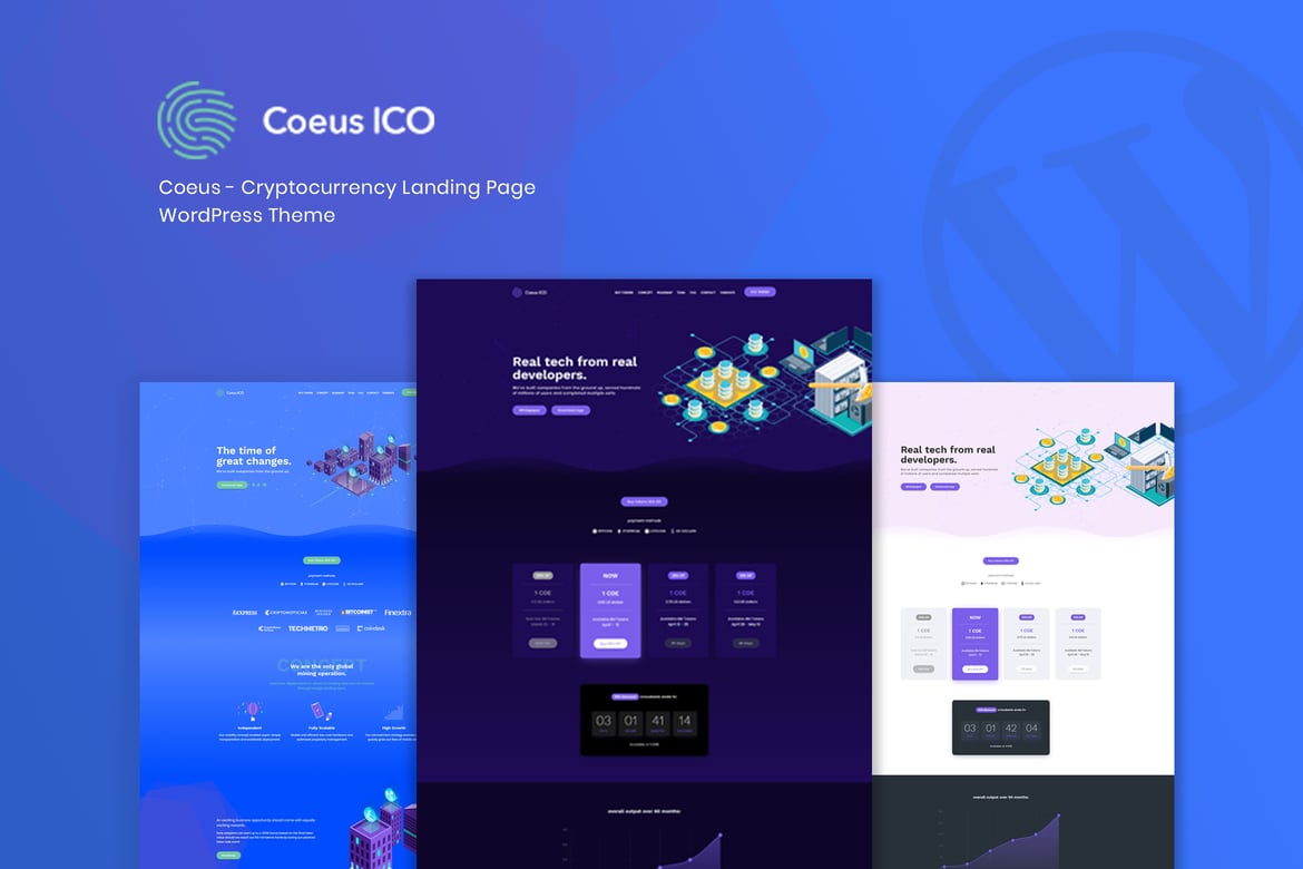 Tema WordPress Coeus - Halaman Landing Cryptocurrency yang Menarik