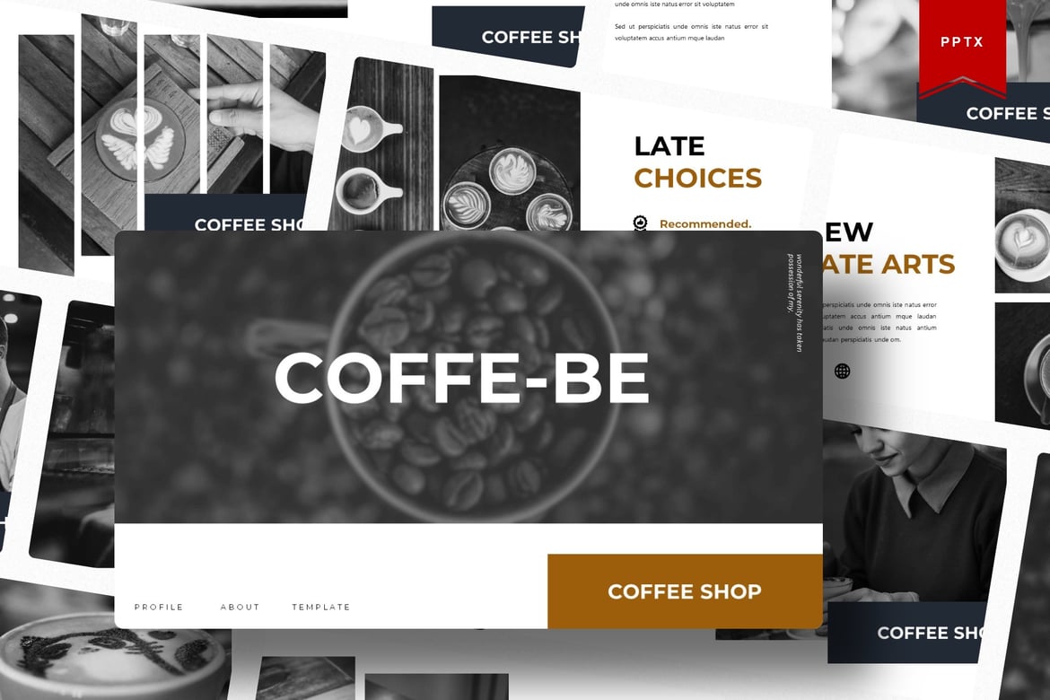 Template Presentasi PowerPoint Coffe - Be yang Menarik dan Profesional