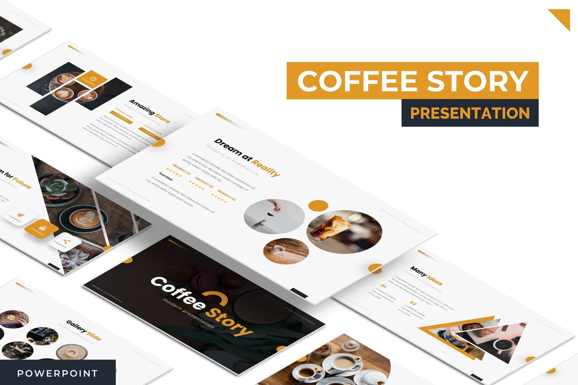 Template PowerPoint Coffe Story - Solusi Presentasi Menarik