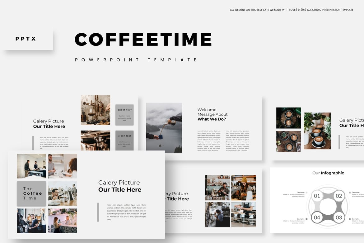Template Presentasi PowerPoint Coffe Time yang Menarik