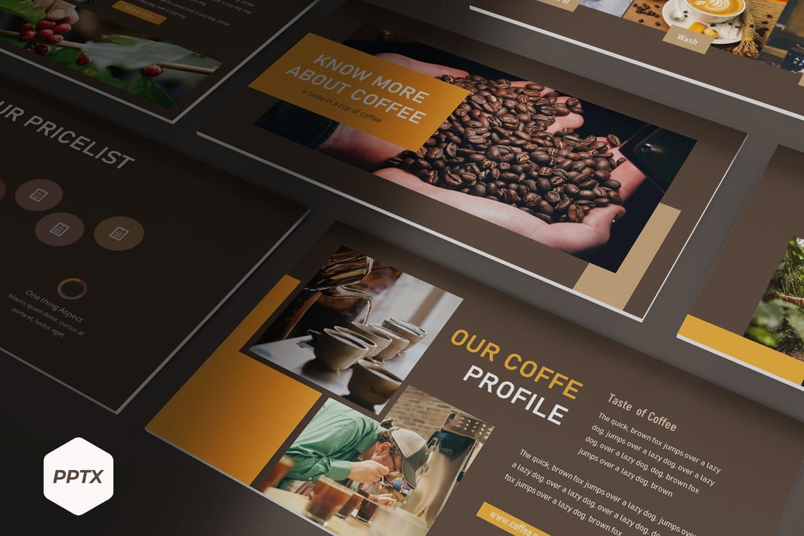 Template Powerpoint Coffee More - Solusi Presentasi Menarik