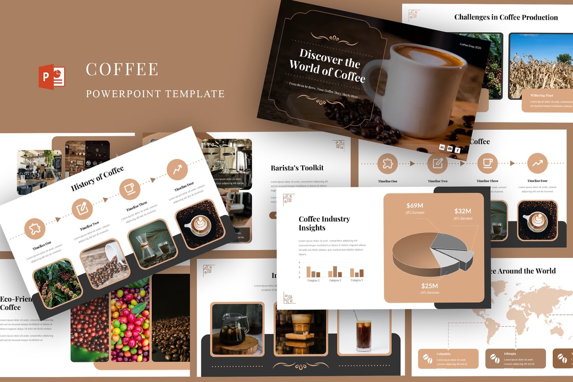 Template PowerPoint Kafe: Sajikan Presentasi Kopi yang Menarik
