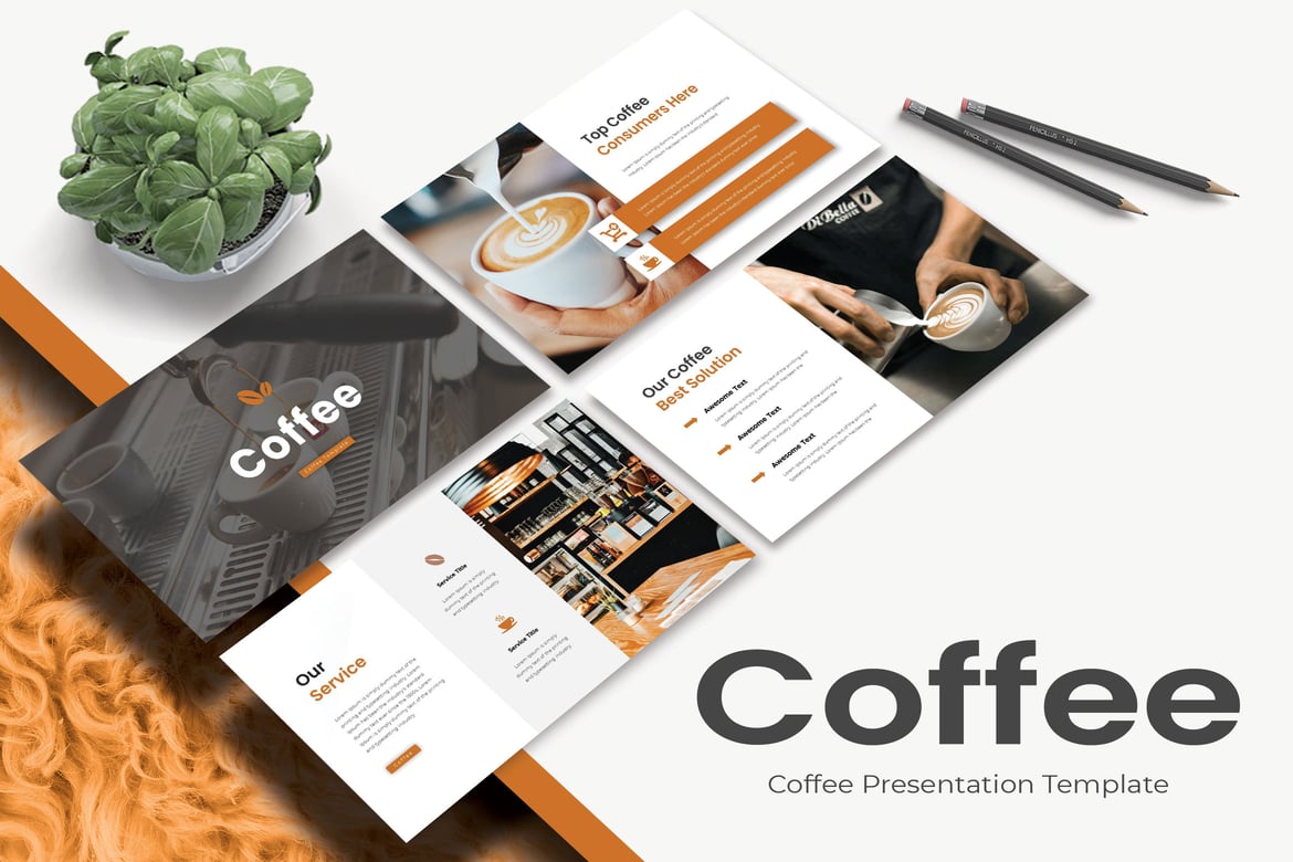 Template Presentasi Powerpoint COFFEE yang Menarik dan Kreatif