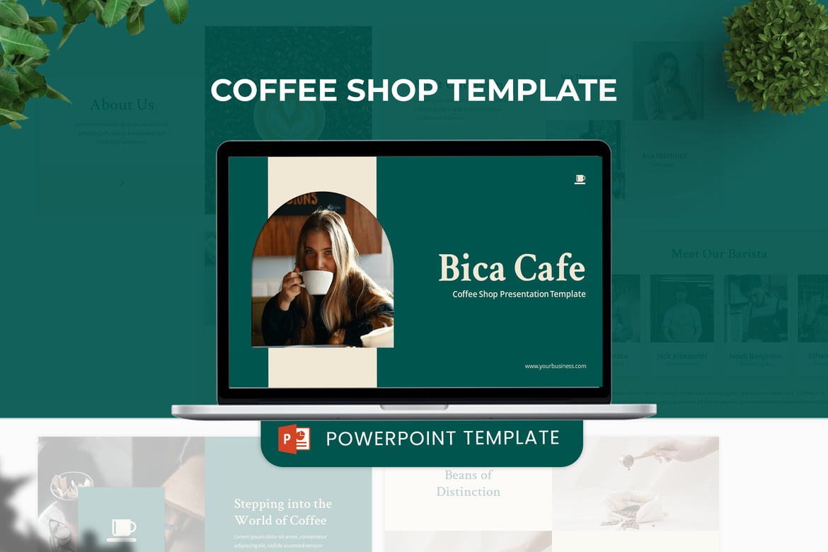 Template Powerpoint Kafe yang Menarik dan Fleksibel