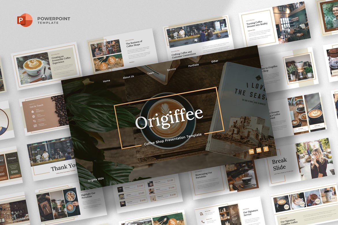 Template Powerpoint Kafe yang Menarik dan Profesional