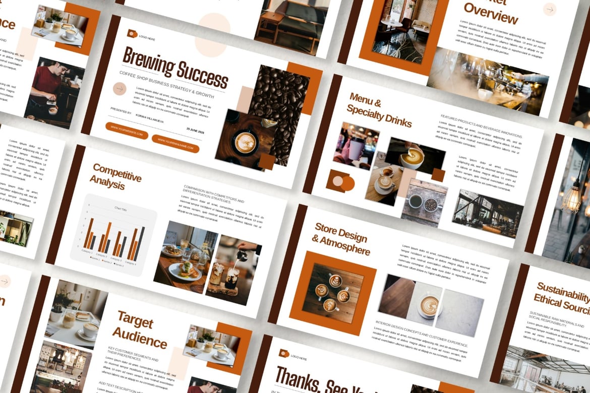 Template PowerPoint Kafe yang Menarik dan Profesional