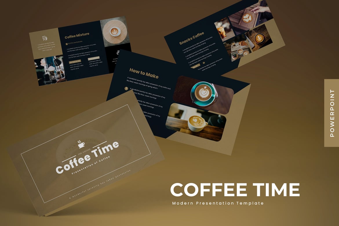 Template PowerPoint Coffee Time - Solusi Presentasi Menarik