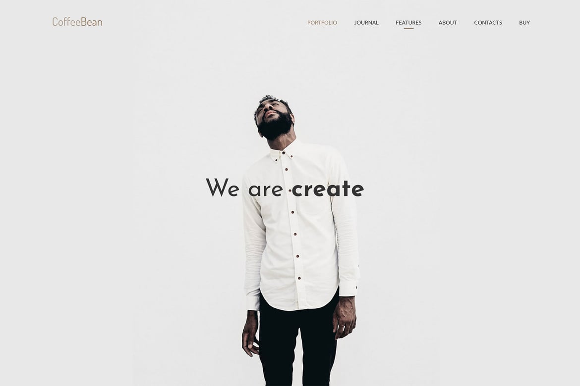 CoffeeBean - Tema WordPress Portfolio Minimalis dan Mudah