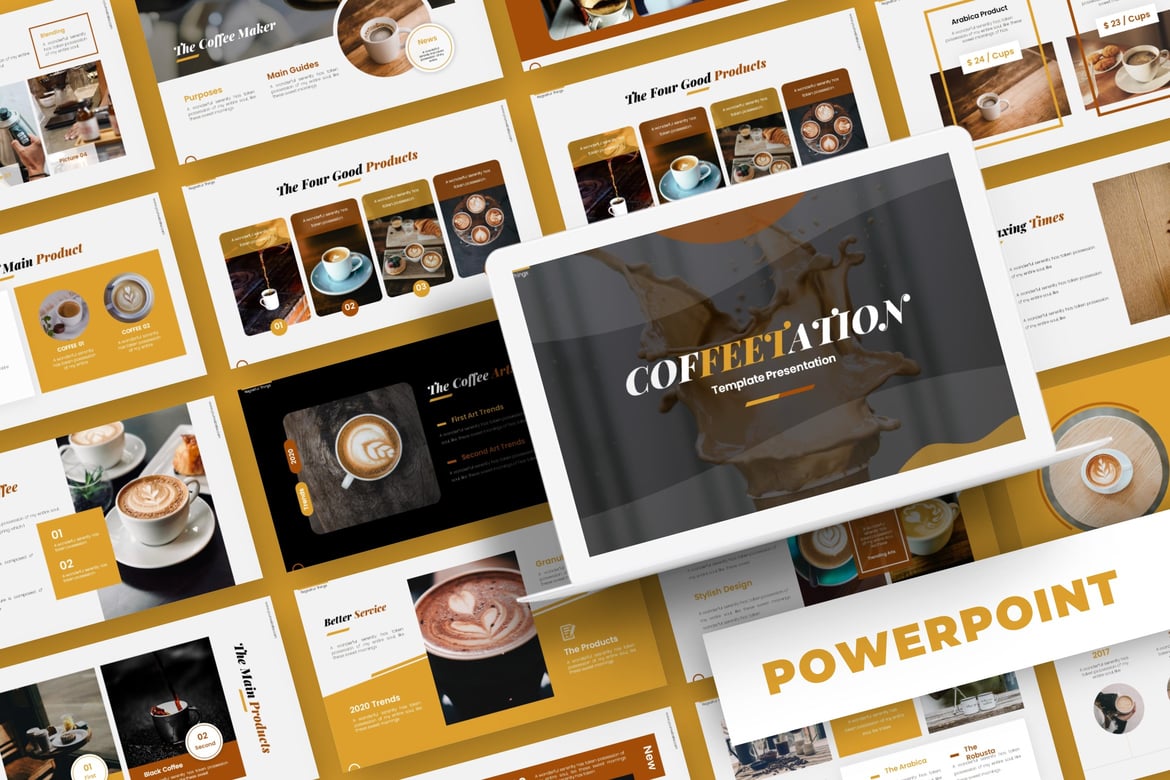 Coffeetation - Template PowerPoint Serbaguna untuk Presentasi Menarik