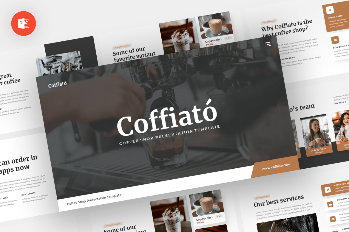 Coffiato - Template Powerpoint untuk Presentasi Kopi yang Profesional