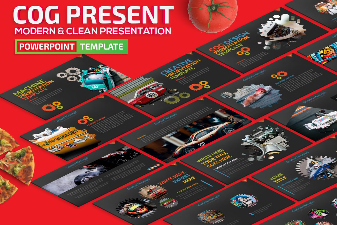 Template Presentasi PowerPoint Cog yang Menarik dan Profesional